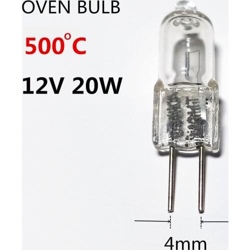 2pcs G4 12V oven light bulb oven Pin bulb 12v 20w G4 Oven bulb