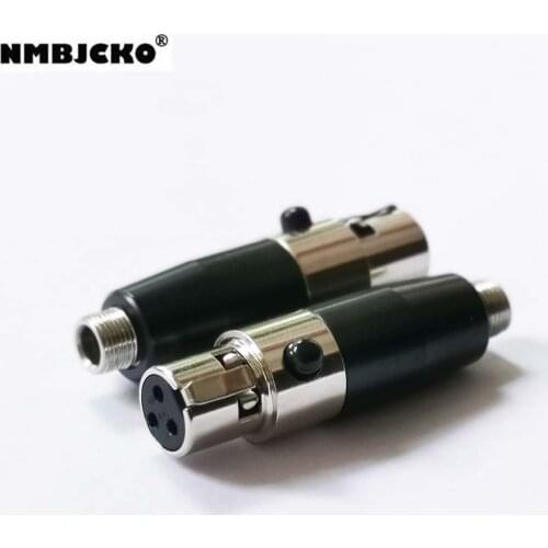 2pcs/lot KL Mini Xlr Female to 3.5mm stereo Jack female Audio Adapter