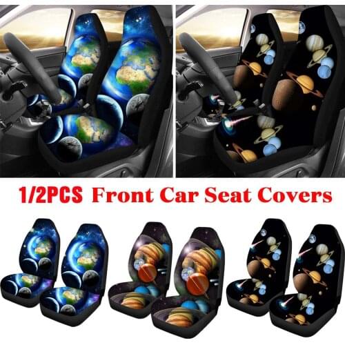 2Pcs Front Automobile Auto Car Seat Cover Protector Fabric 3D Fashion Star Pattern For Sedan SUV Trucks Universial