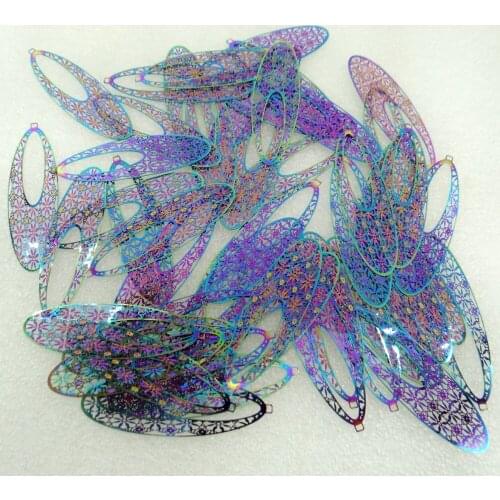 2020 hot Wholesale 5pcs 100% stainless steel Rainbow plating pendant DIY charm for jewelry making necklace earrings accessories