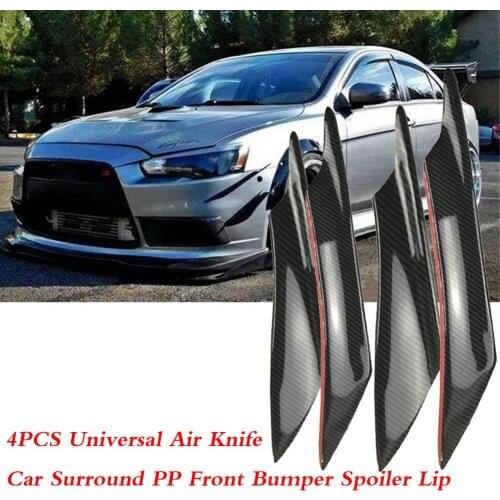 4Pcs Car Spoiler Canards Splitter Fins Body Spoiler Fin Air Knife Auto Chin Car Accessories Wholesale