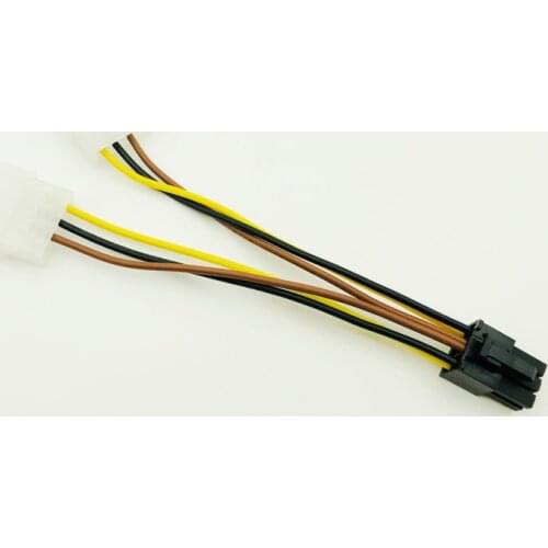 5PCS SATA Power Cable PCI-E 6Pin Female to Molex 4pin x2 Splitter Power PCI Express Extension Cables 15CM for BTC Miner Mining