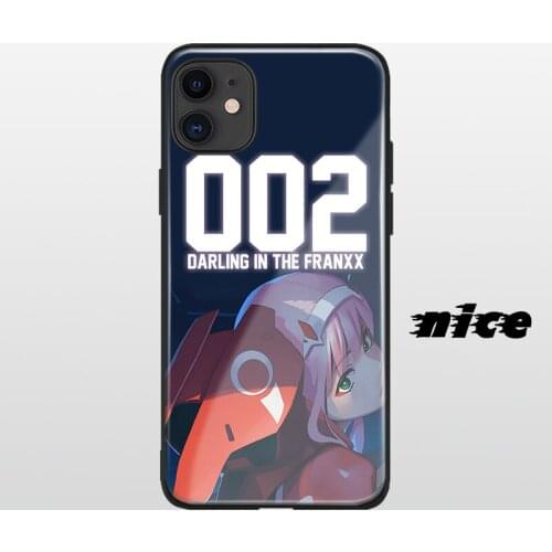 Zero Two Darling in the FranXX Glass Soft Silicone Phone Case FOR IPhone SE 6s 7 8 Plus X XR XS 11 12 Mini Pro Max Cover Shell
