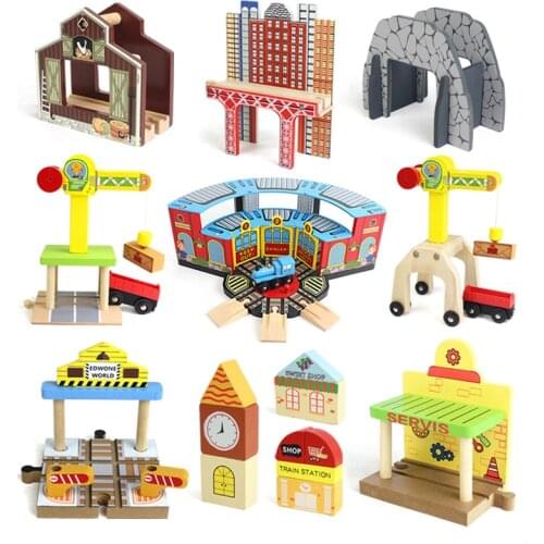 Wooden Track Train Toy Combination Toy Scene Childrens Variety Combination BRIO Track Assembly Accessories Educational Toy
