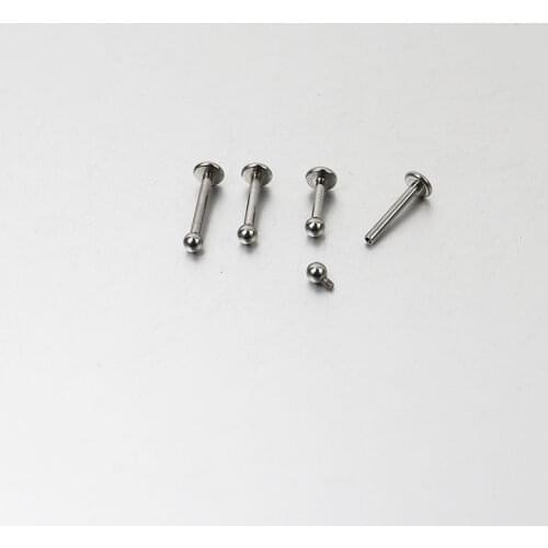 2 Pieces Labret Ring 16G surgical Stainless Steel Internally Threaded Lip Ring Piercing Jewelry