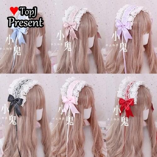 Lo Niangs hairband flower marry Eros Angel handle Lo Niangs lace KC hairband bow headdress Lolita Lolita cosplay accessories