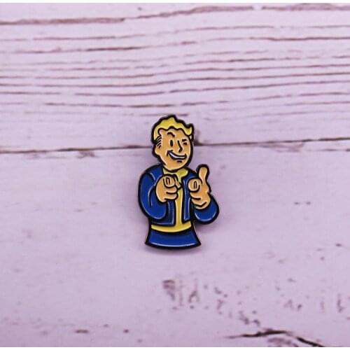 Fallout 4 Vault Boy Character Metal Enamel Costume Pin