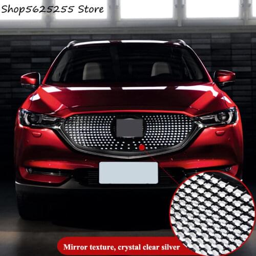 Front Face Grille Modification For Mazda CX5 CX-5 2017 2018 2019 Intermediate Net Gypsophila Car Decoration