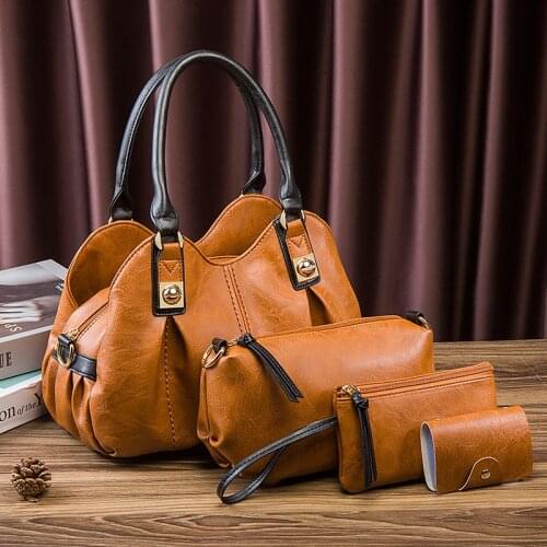Fashion Women Handbag PU Leather Brown Hand Bags Creative Personality Green Totes Large Capacity Ladies Bag Black Top-handle Bag