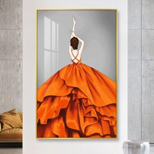 Fang Hua Counted Cross Stitch Kits Fabric 9CT 11ct Canvas Printing Manga Dancing Girl Cross-stitch Set DIY Embroidery Needlework