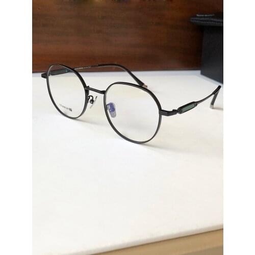 New Egg Shaped Design Retro Punk Glasses Frame Prescription Frame Titanium Alloy Ultra Light Comfortable Lady