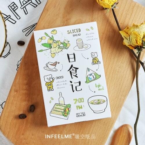 30 Sheets/Set Novelty Three Meals A Day Series Paper Postcard Greeting Card Birthday Gift Card Message Card