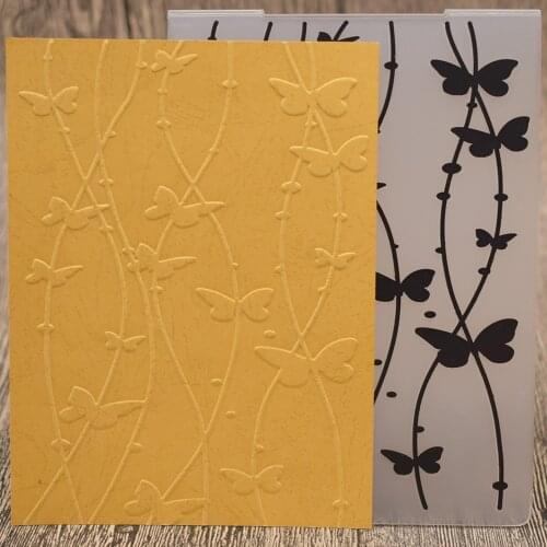 Butterfly Vine Plastic Embossing Folder Template For Scrapbooking Photo Album Paper Card Making Decoration