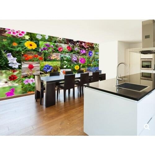 Custom modern wallpaper,Collage of photos of flowers,natural for living room bedroom restaurant background wall silk wallpaper