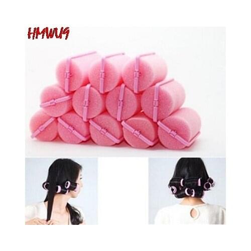 Portable Professional 12 Pcs Curler Hairdressing Tool Soft DIY Sponge curls Hair Styling Foam Hair Rollers Styling tool