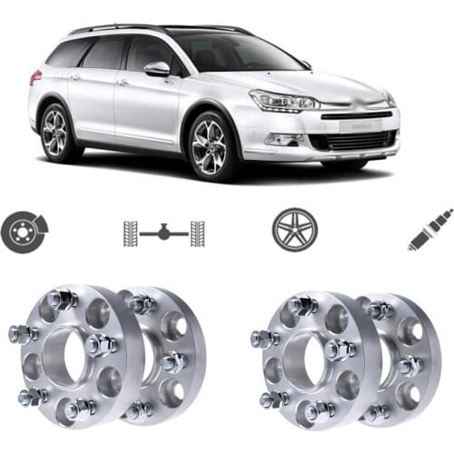 Teeze 4pcs 5X108 65.1CB 25mm Thick Hubcenteric Wheel Spacer Adapters For Citroen C5/C6