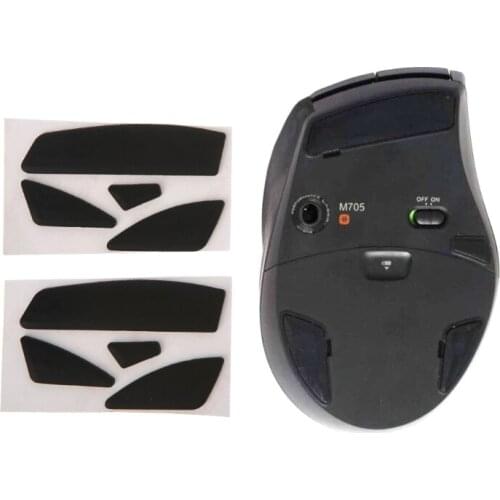 W3JD 2 Sets 0.6mm Thickness Replacement Mouse Feet Mouse Skates for logitech M705