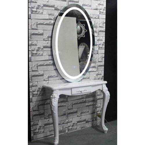 Gouling Barbers Whole Body Mirror with Lamp Hair and Beauty Mirror Table Luminescent Mirror Wall-mounted LED Lamp Rectangular M