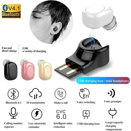 1PC Wireless Bluetooth Earbuds 3D Stereo Sports Wireless Earphones with Microphone Wireless Bluetooth Earbuds