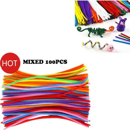 Chenille Kids Toy Educational Crafts Chenille Stems for Kids Colorful Cure-Pipe Toys Crafts