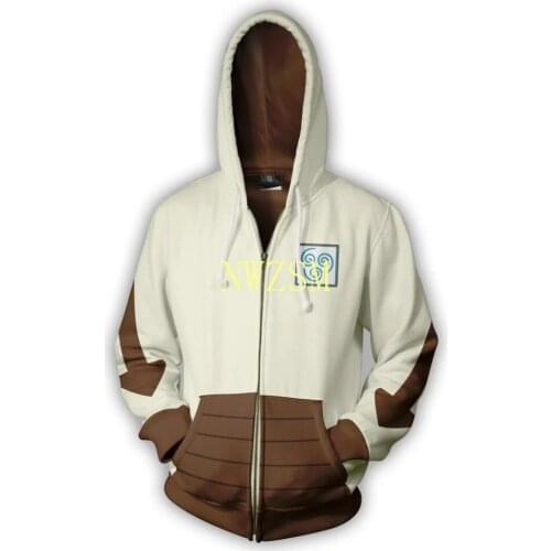 2020 New AVATAR Last Airbender APPA Cosplay Hoodie Zipper Up Hooded Casual Hoodie Anime AVATAR Costume Thin Jacket