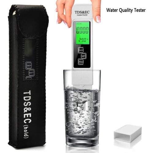 3 In 1 TDS Meter Digital Water Tester High Resolution Pen Type Filter Meter With Mineral Tester For Drinking Water Pool Aquarium