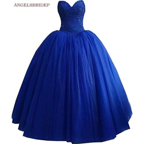 ANGELSBRIDEP Sweetheart Ball Gown Quinceanera Dresses Sweet 16 Dress Fashion Applique Beaed Formal Masquerade Party Gowns