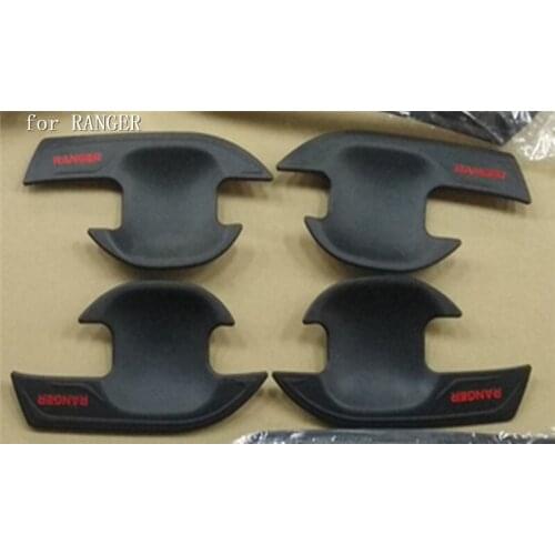 Car styling for 2012-2016 Ford RANGER T6 T7 Car-covers ABS Chrome Door Handle Bowl Door handle Protective covering Cover Trim