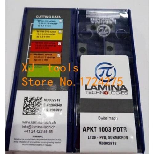 Free Shipping 10pcs APKT1003 PDTR LT30 Milling cutter Carbide Inserts for indexable end milling cutter CNC machine