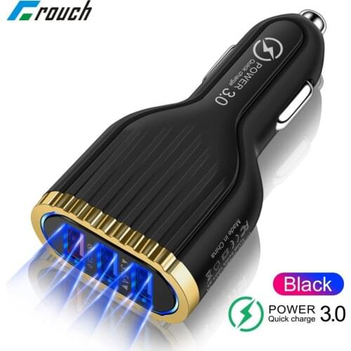 Crouch 3 Ports Quick charge 3.0 USB Car Charger for Xiaomi Samsung iPad iPhone Car chargers Fast QC 3.0 Mobile phone charger Car