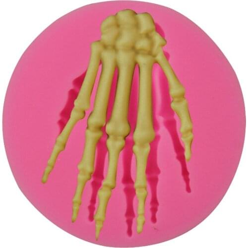 Skeleton claw horror modeling Halloween liquid silicone chocolate fondant cake mold gypsum glue dropping tool