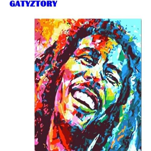 GATYZTORY Frame Colorful Figure Picture Diy Painting By Numbers Modern Home Wall Art Picture Coloring By Numbers For Home Decors