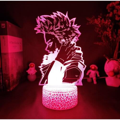 Anime Figure Hitoshi Shinso USB RGB Led Night Light Colorful Gift for Friends Manga Bedroom Table Decor 3D My Hero Academia Lamp