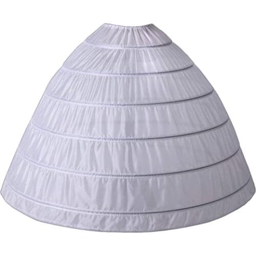 Perfect Combination Full A-line 6 Hoop Petticoat for Women Underskirt Slip Crinoline for Wedding Dresses