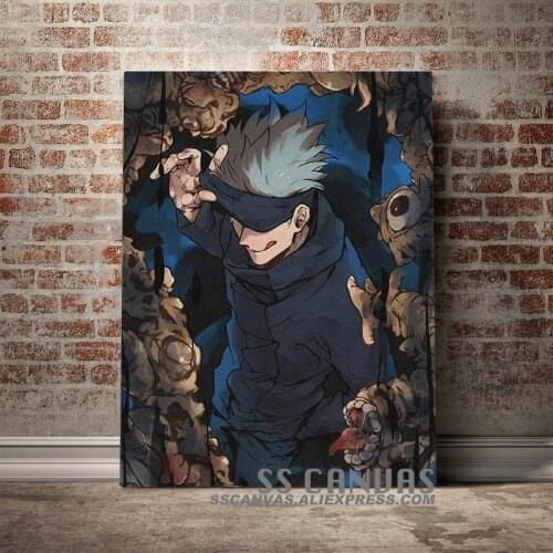 Jujutsu Kaisen Satoru Gojo Anime Canvas Painting Decor Wall Art Pictures Bedroom Study Home Living Room Decoration Prints Poster