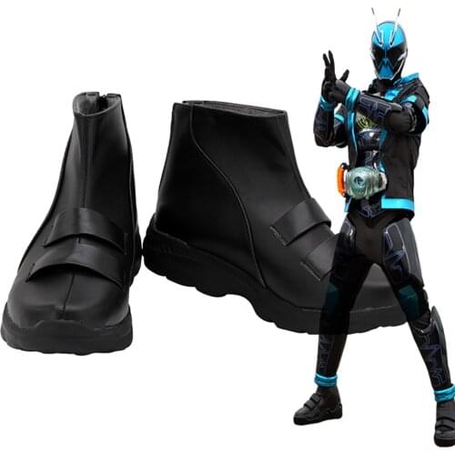 Masked Rider Specter Cosplay Boots Black Shoes Custom Made Kamen Rider Cosplay Shoes Any Size