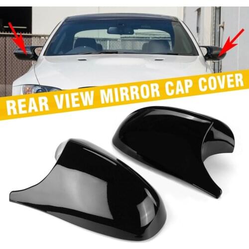 Mayitr 1 pair Car Glossy Black Side Mirror Cover Cap M3 Style Fit For BMW E90 E91 2008-2011 E92 E93 2010-2013 Parts Accessories