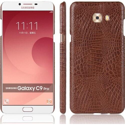 SUBIN New Luxury Crocodile Skin PU Leather Case For Samsung GALAXY C9 pro C9000 6.0" Back Cover Phone Protective Cases phonebag