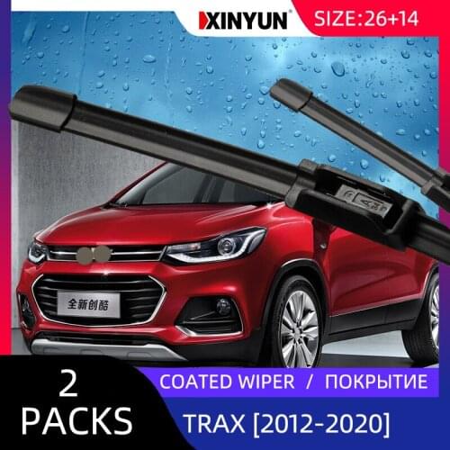 Coated wiper Front Wiper Blades For Chevrolet Trax Tracker 2012 - 2020 Windshield Windscreen Window 26"+14"