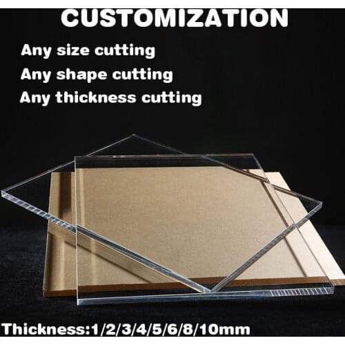 Plexiglass Sheet Transparent Clear Plastic Board Organic Glass Polymethyl Methacrylate For Signs DIY Display