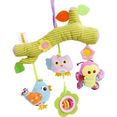 Plush Infant Crib Stroller Hanging Multifunctional Teethers Appease Stuffed Animal Magical Fall Asleep Developmental Rattles Toy