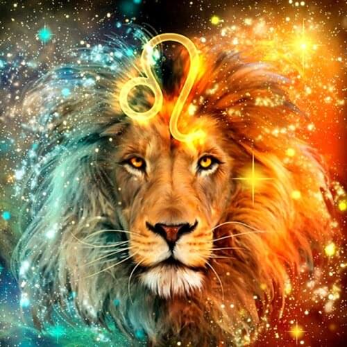 Full Square Diamond Embroidery 12 constellations 5D DIY Diamond Painting Lion Mosaic Picture Of Rhinestones Home Decor Sale