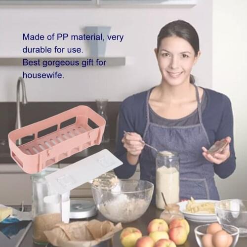 Practical Home Kitchen Bathroom Basket Shelf Storage Rack Wall Mounted Anti-Slip Utensil Stand Holder Rack Home Accessories