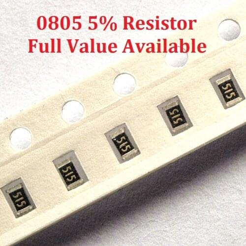 300pcs/lot SMD Chip Resistor 0805 6.8M/7.5M/8.2M/9.1M/10M/Ohm 5% Resistance 6.8/7.5/8.2/9.1/10/M Resistors 6M8 7M5 8M2 9M1
