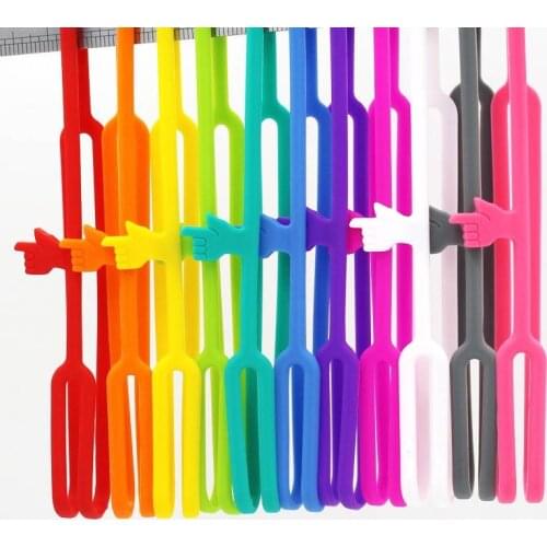 40pcs/lot Silicone Pointing Finger Bookmarks Fashion Bookmark marcapaginas Book mark papelería office stationery school G120