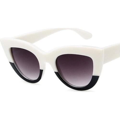 New Retro Fashion Sunglasses Brand Designer Vintage Cat Eye Black Sun Glasses Female Lady Dropship Hot