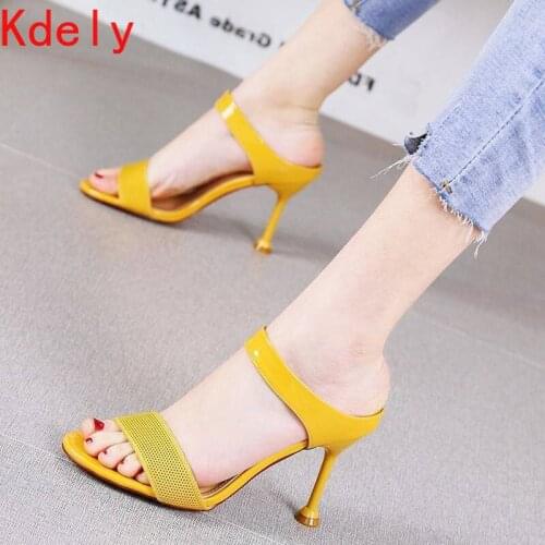 2021 Hot Sell Spring heel High Heels Sandals 8CM lady Pumps classics slip on Shoes Sexy Women party shoes Wedding Slingbacks
