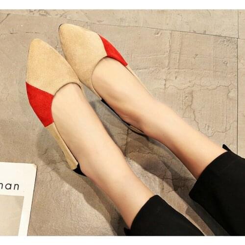 New Women Flat Shoes Ladies Shoes Fashion Comfortable Office Flat Shoes Mixed Colors Pointed Toe Casual Womens Shoes W33-78