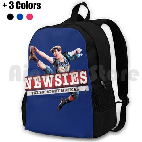 Newsies Tour Logo Outdoor Hiking Backpack Waterproof Camping Travel Musical Theatre Theater Broadway West End Play Newsies Jack