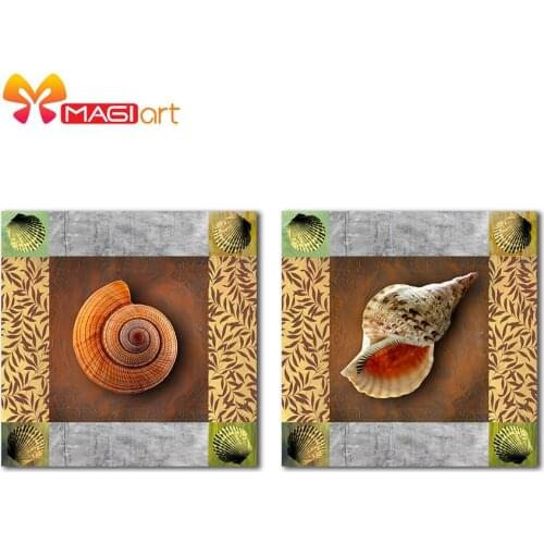 Cross stitch kits Embroidery needlework sets 11CT water soluble canvas patterns 14CT Animal Style The Sea Snails-NCMA044